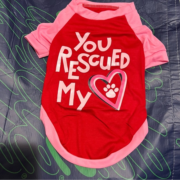 Pink and red Dog clothes vest. Size L - Picture 6 of 9